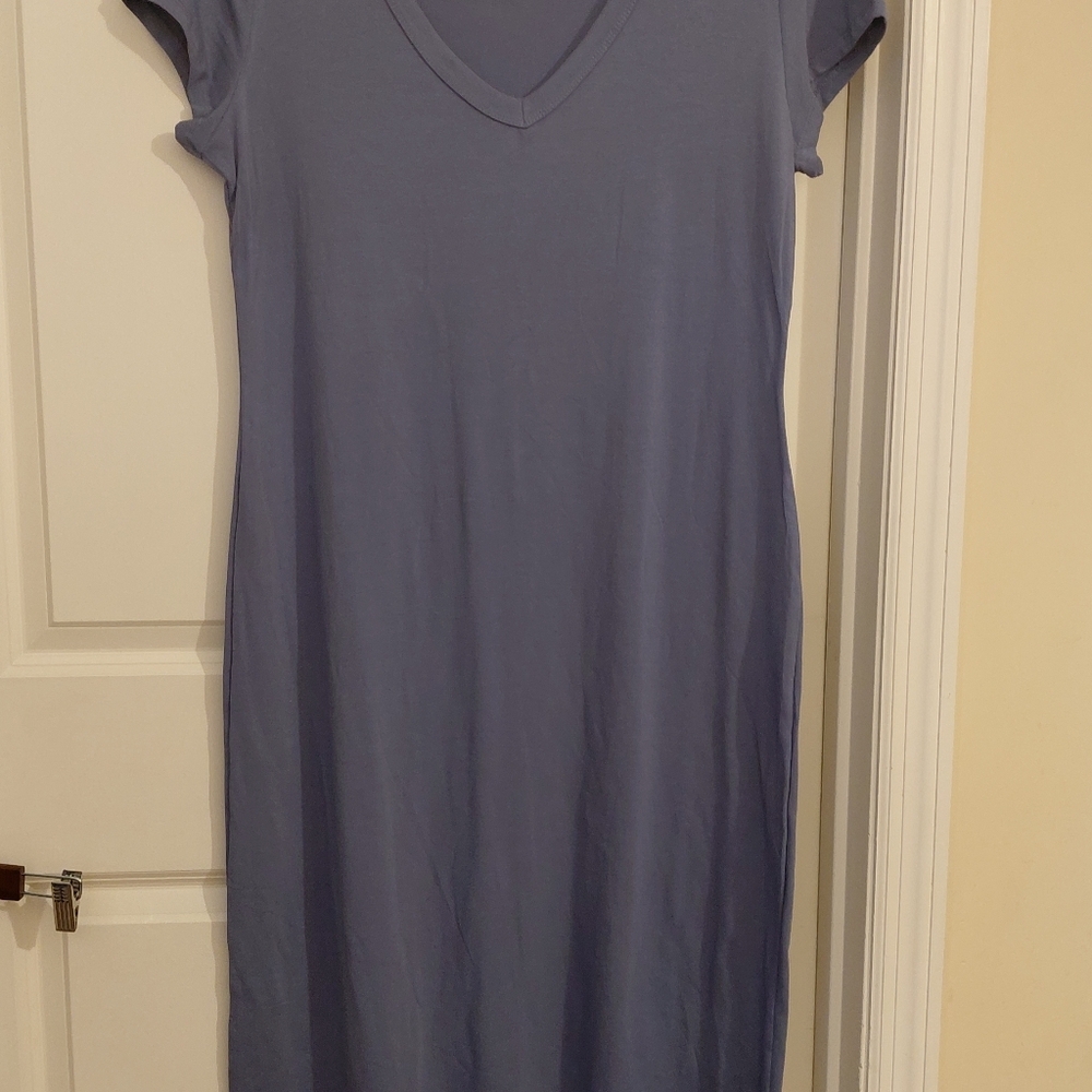 Dusty Blue Maxi Dress - Picture 4 of 10